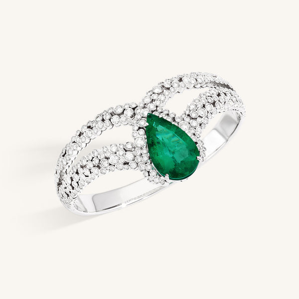 Incanto bangle with colombian emerald
