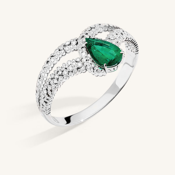 Incanto bangle with colombian emerald
