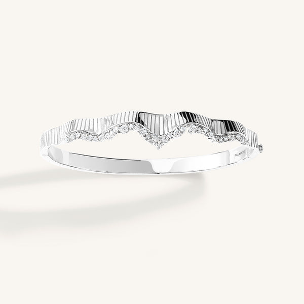 Rays of Sun bangle with white diamonds