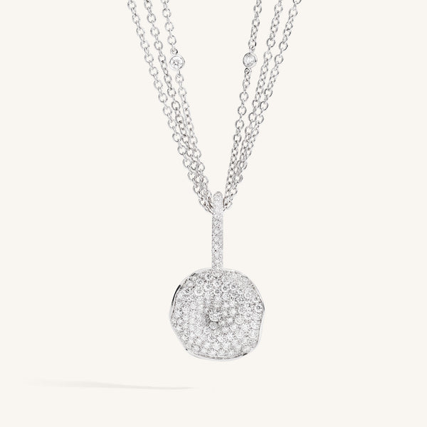 Moon Flowers pendant with white diamonds