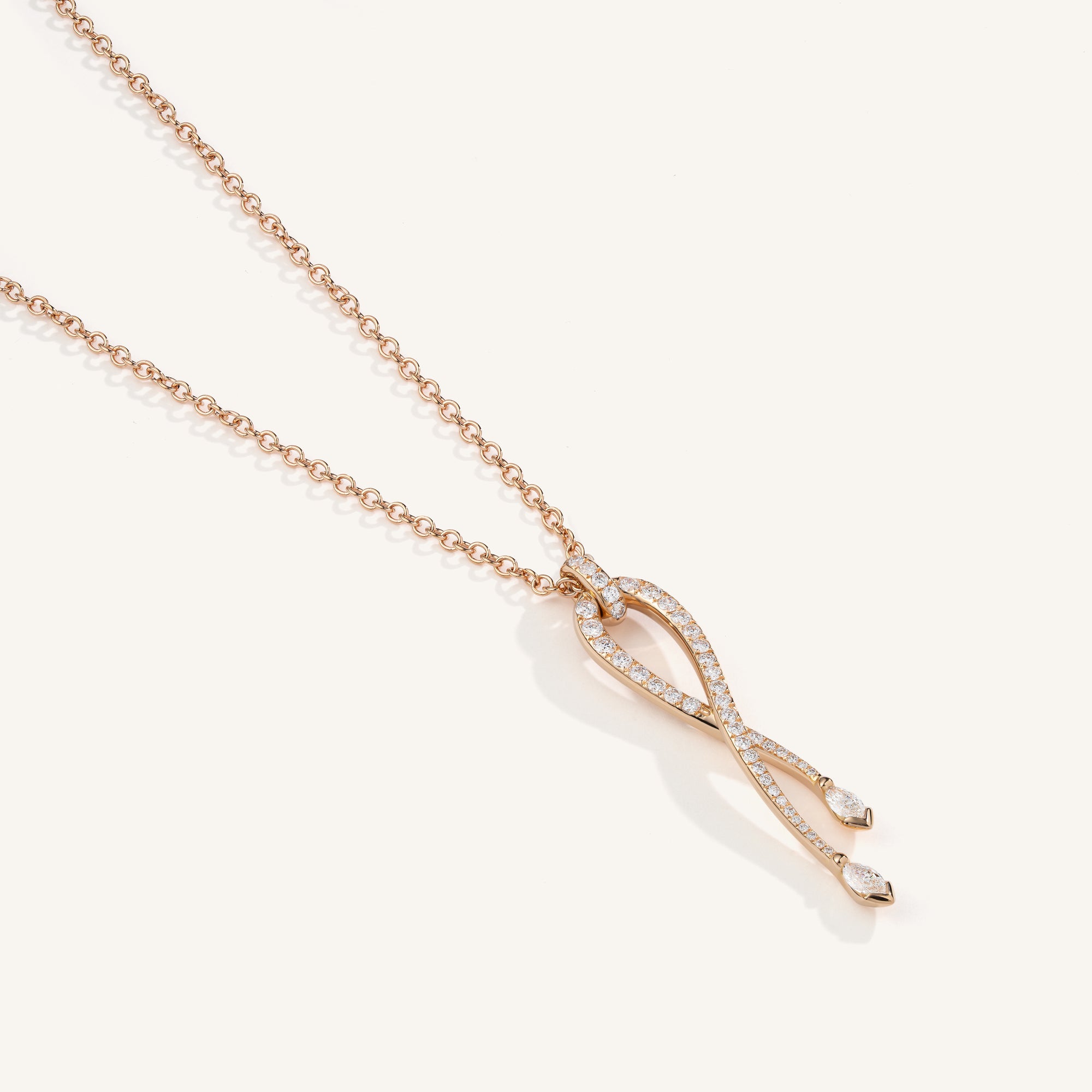 You & Me pendant with diamonds