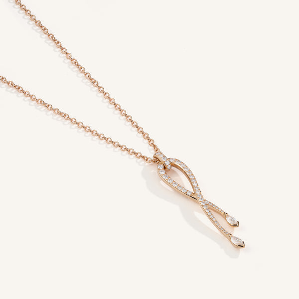You & Me pendant with diamonds