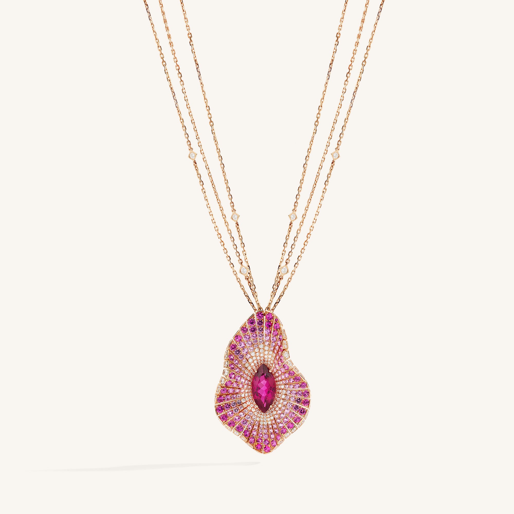 Abissi pendant with rubellite