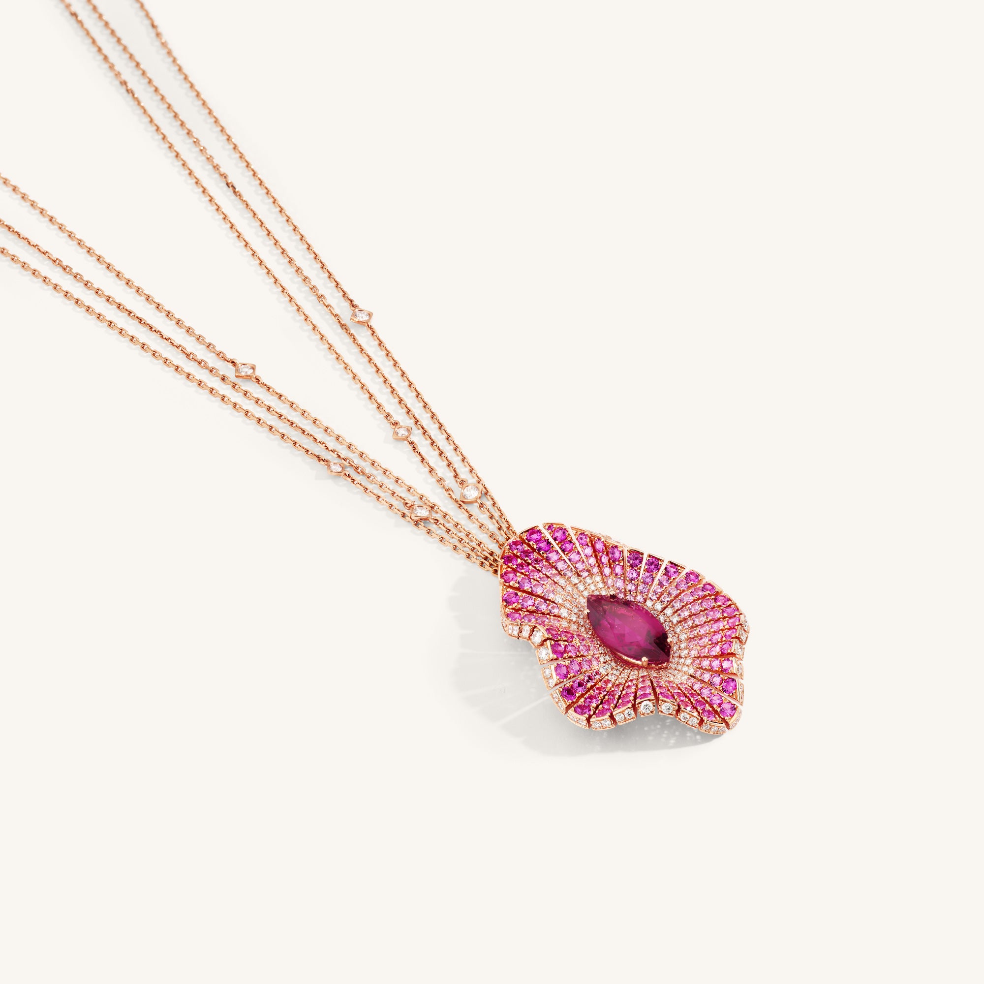 Abissi pendant with rubellite