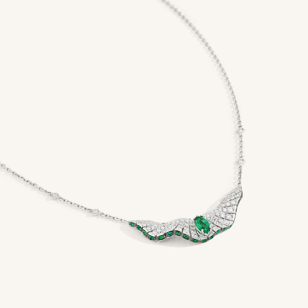 Abissi pendant with emeralds