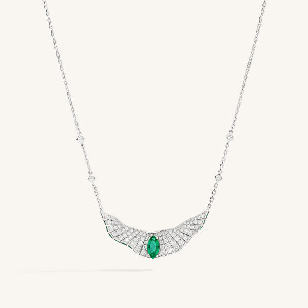 Abissi pendant with emeralds
