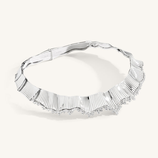 Rays of Sun collier with white diamonds