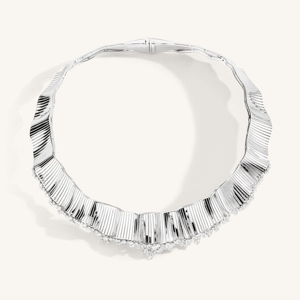 Rays of Sun collier with white diamonds