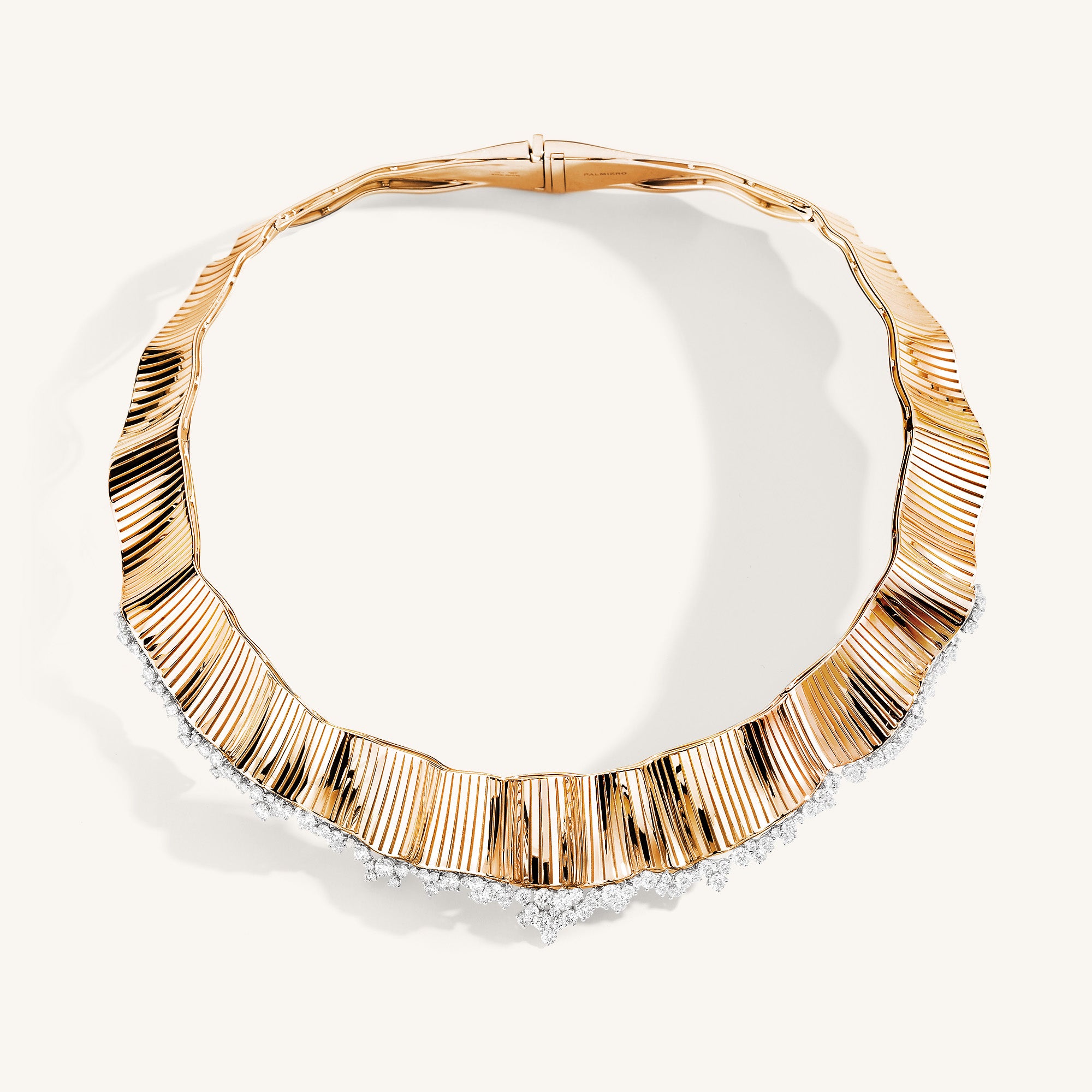 Rays of Sun collier with white diamonds