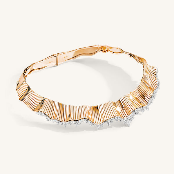 Rays of Sun collier with white diamonds