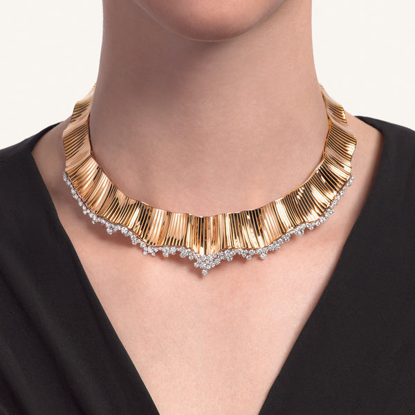 Rays of Sun collier with white diamonds