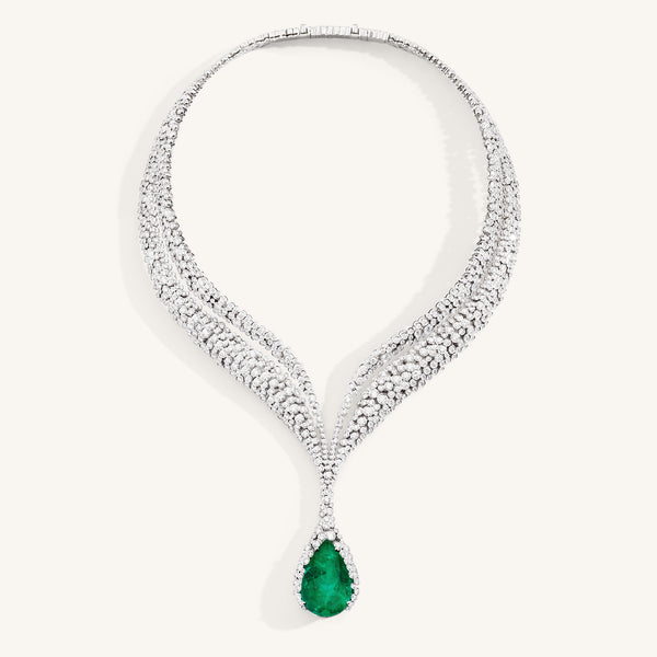 Incanto collier with colombian emerald