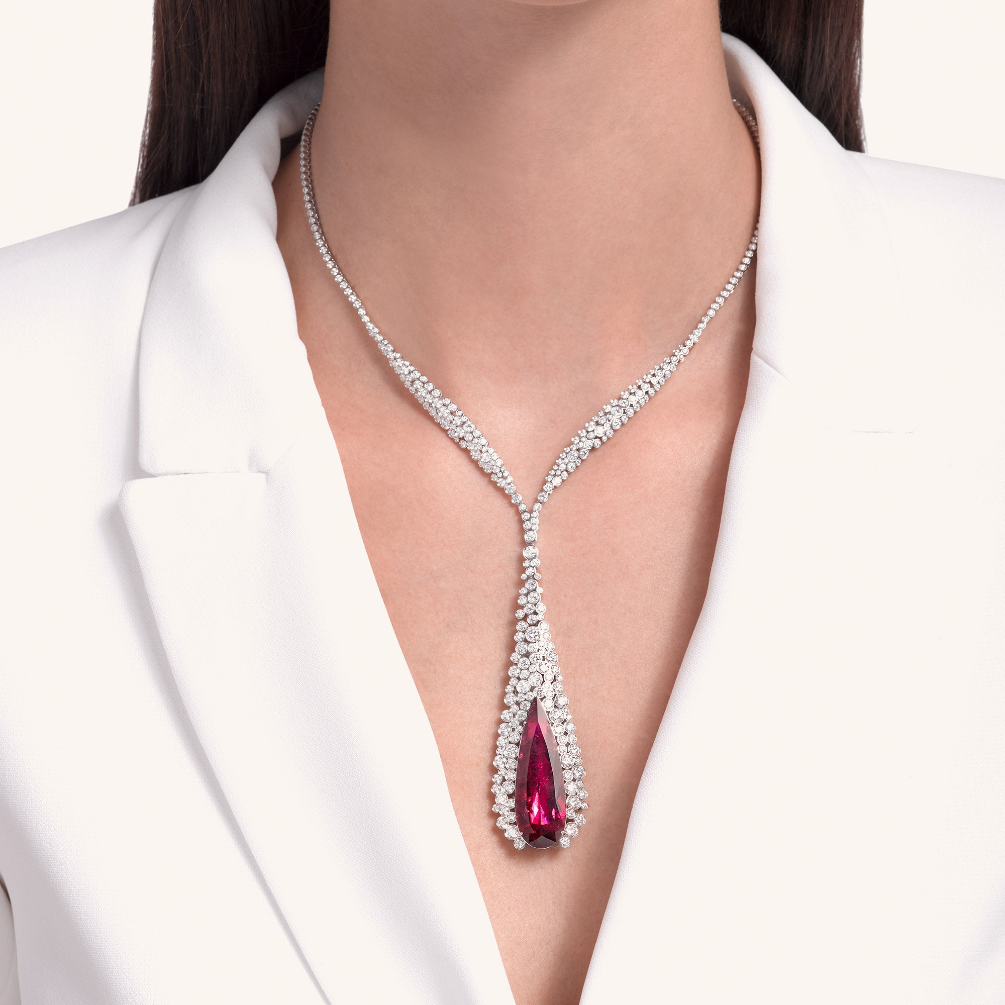 Incanto collier with rubellite