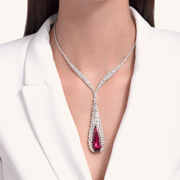 Incanto collier with rubellite