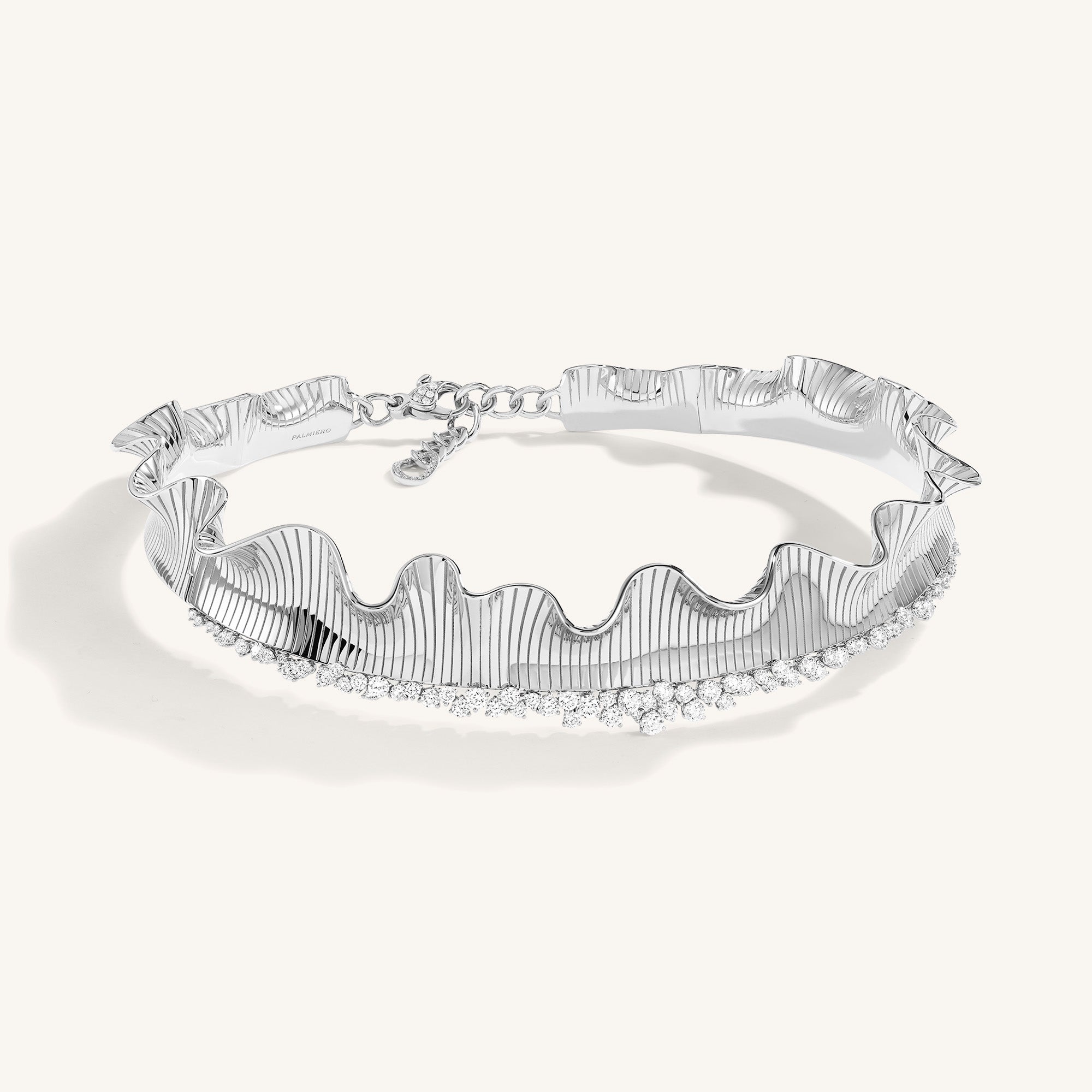 Rays of Sun collier with white diamonds