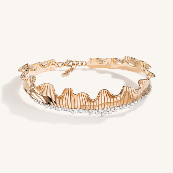 Rays of Sun collier with white diamonds
