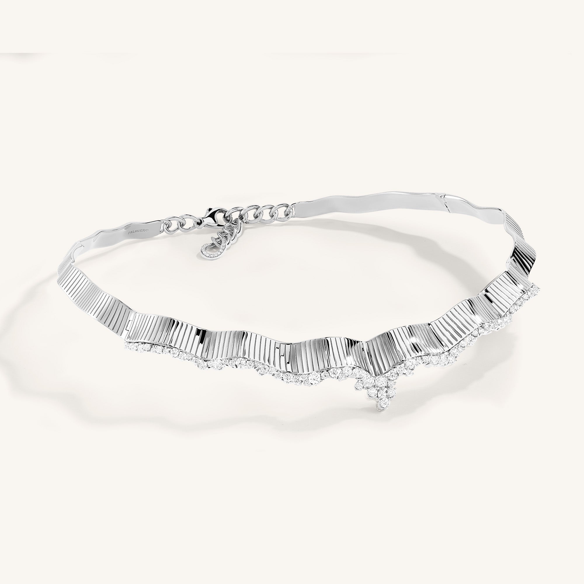 Rays of Sun choker with white diamonds