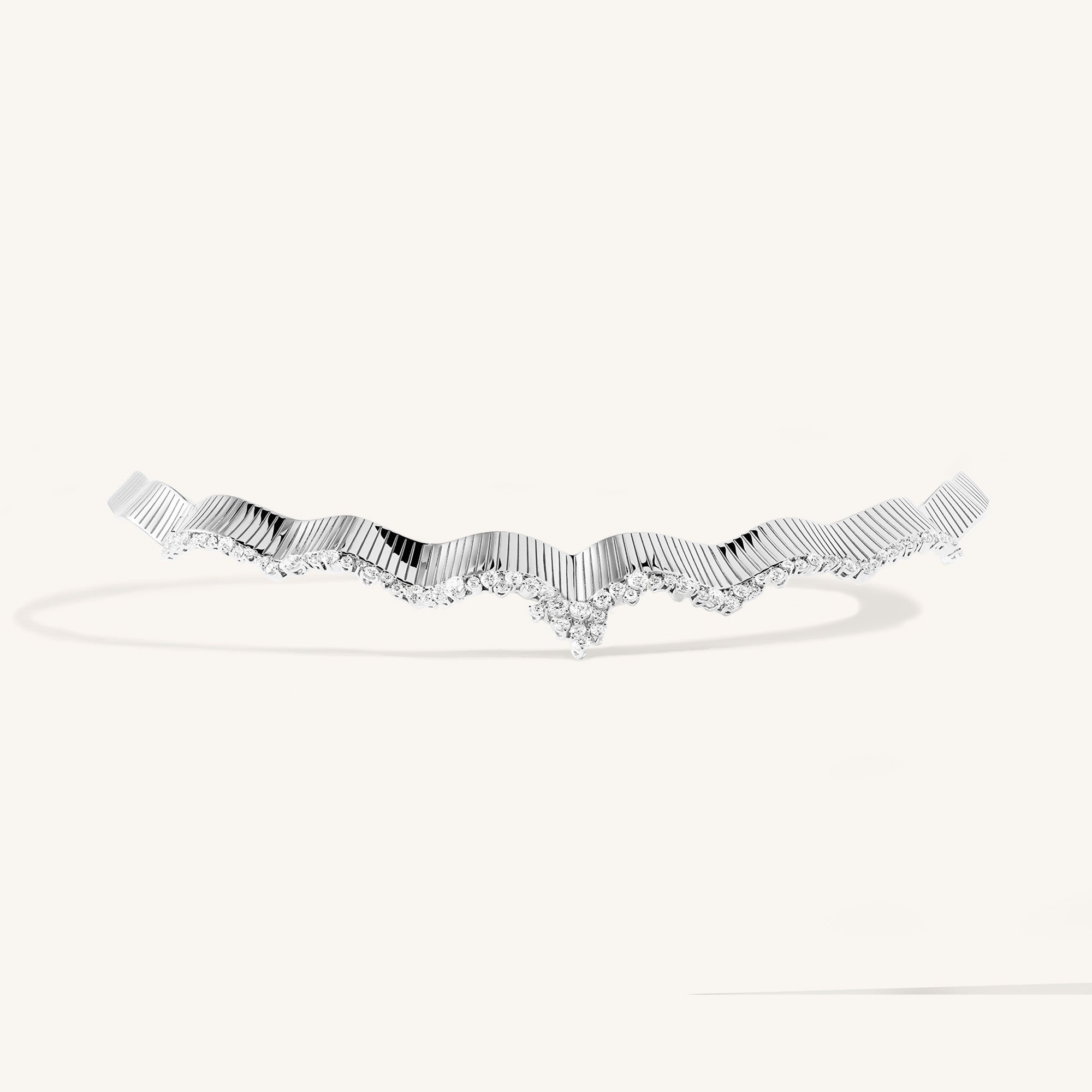 Rays of Sun choker with white diamonds