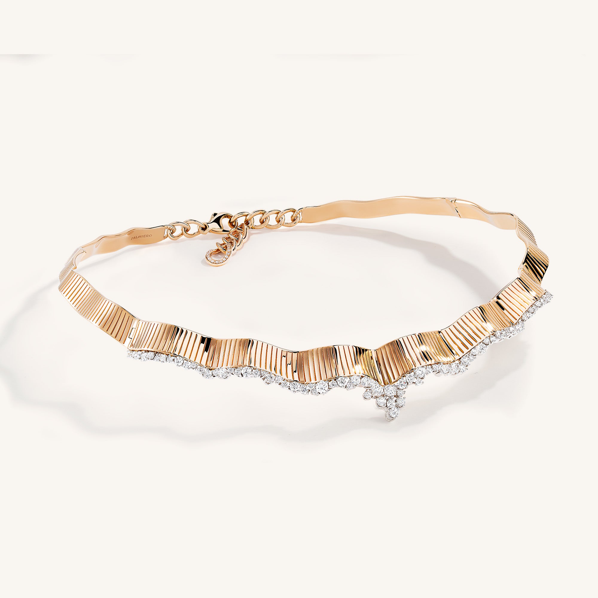 Rays of Sun choker with white diamonds