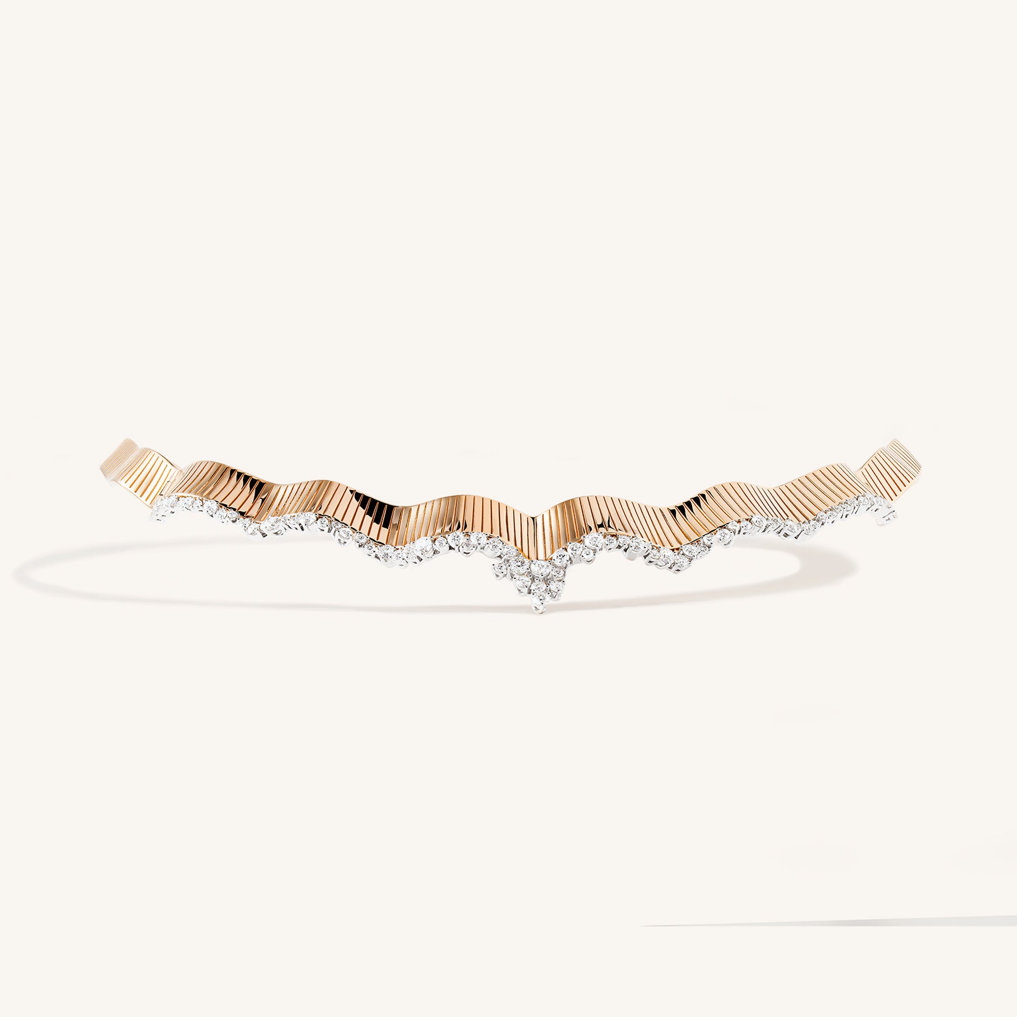 Rays of Sun choker with white diamonds