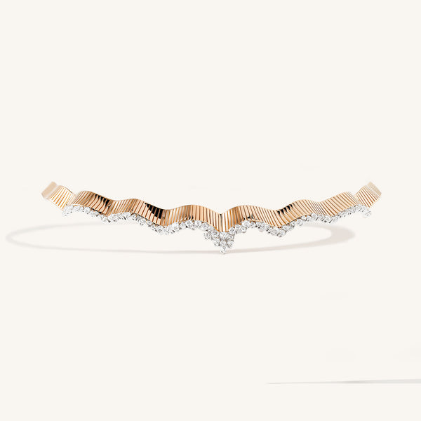 Rays of Sun choker with white diamonds