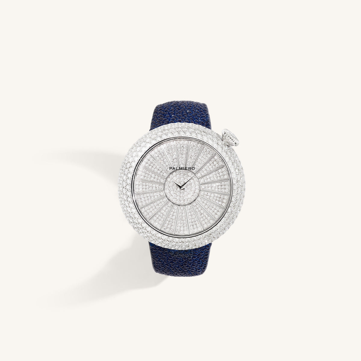 Alter 44mm case watch with blue sapphires and white diamonds