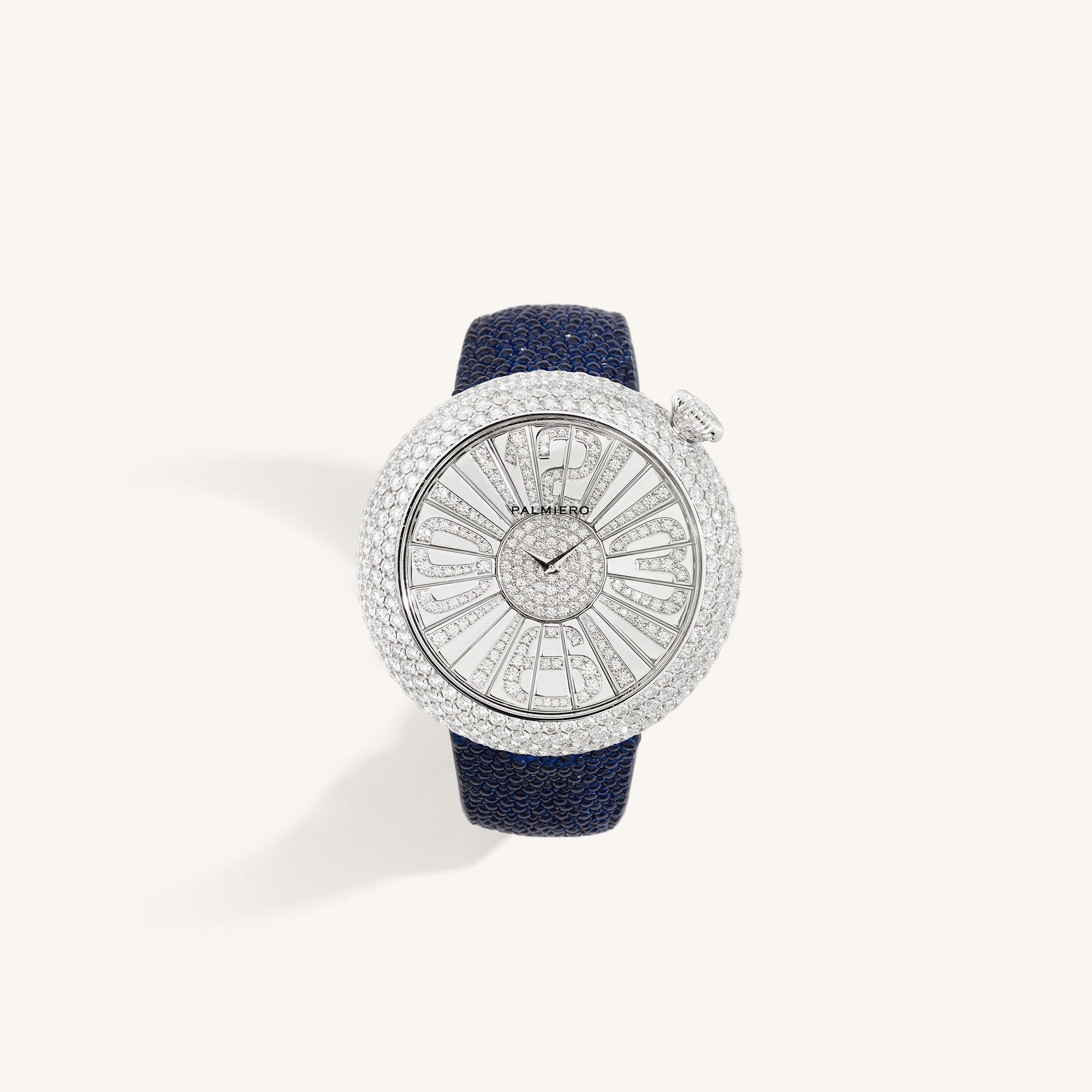 Alter 44mm case watch with blue sapphires and white diamonds
