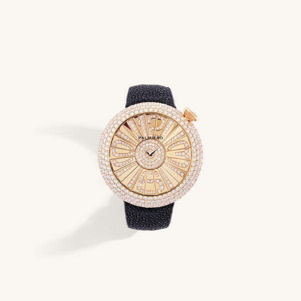 Alter 44mm case watch with pink sapphires and white diamonds
