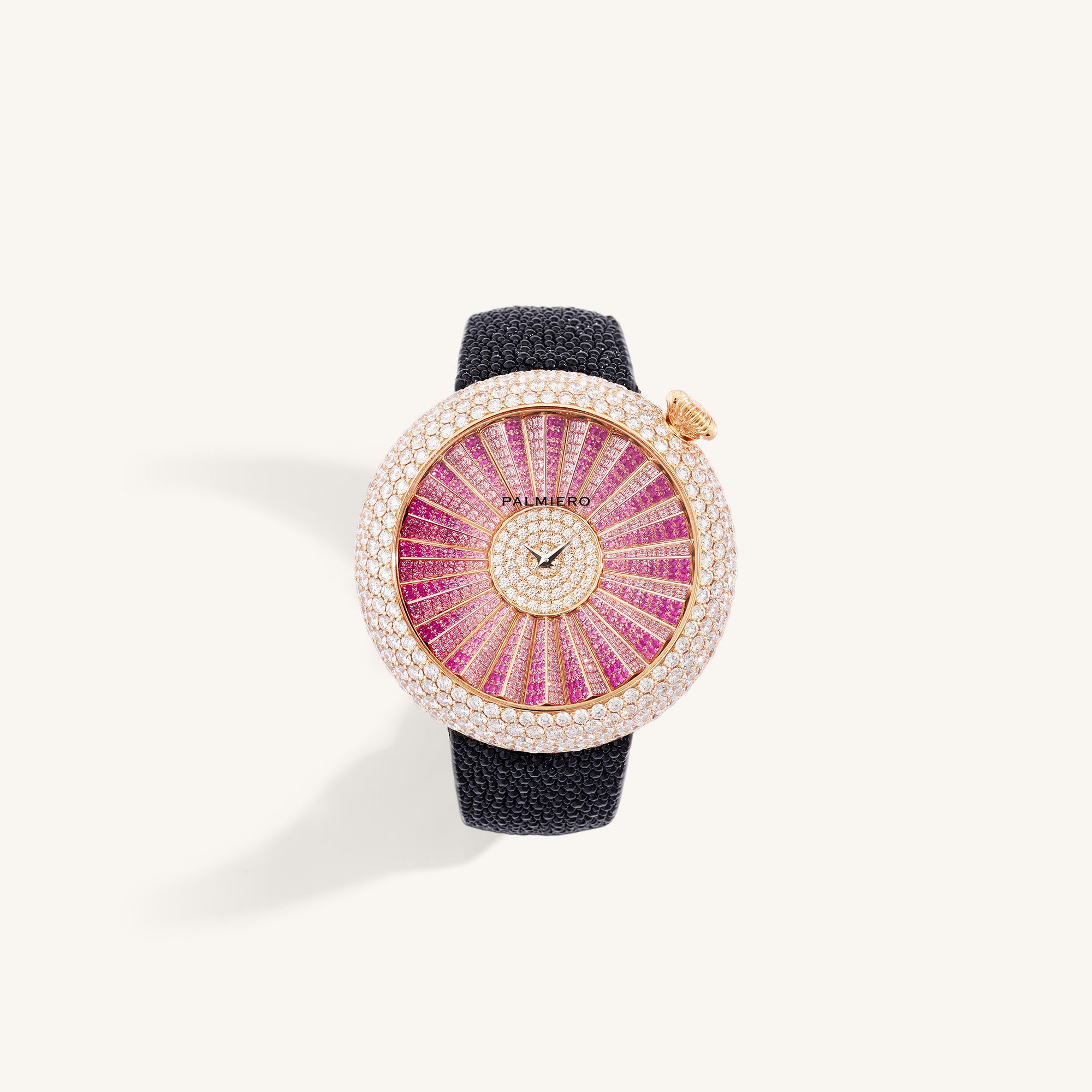 Alter 44mm case watch with pink sapphires and white diamonds