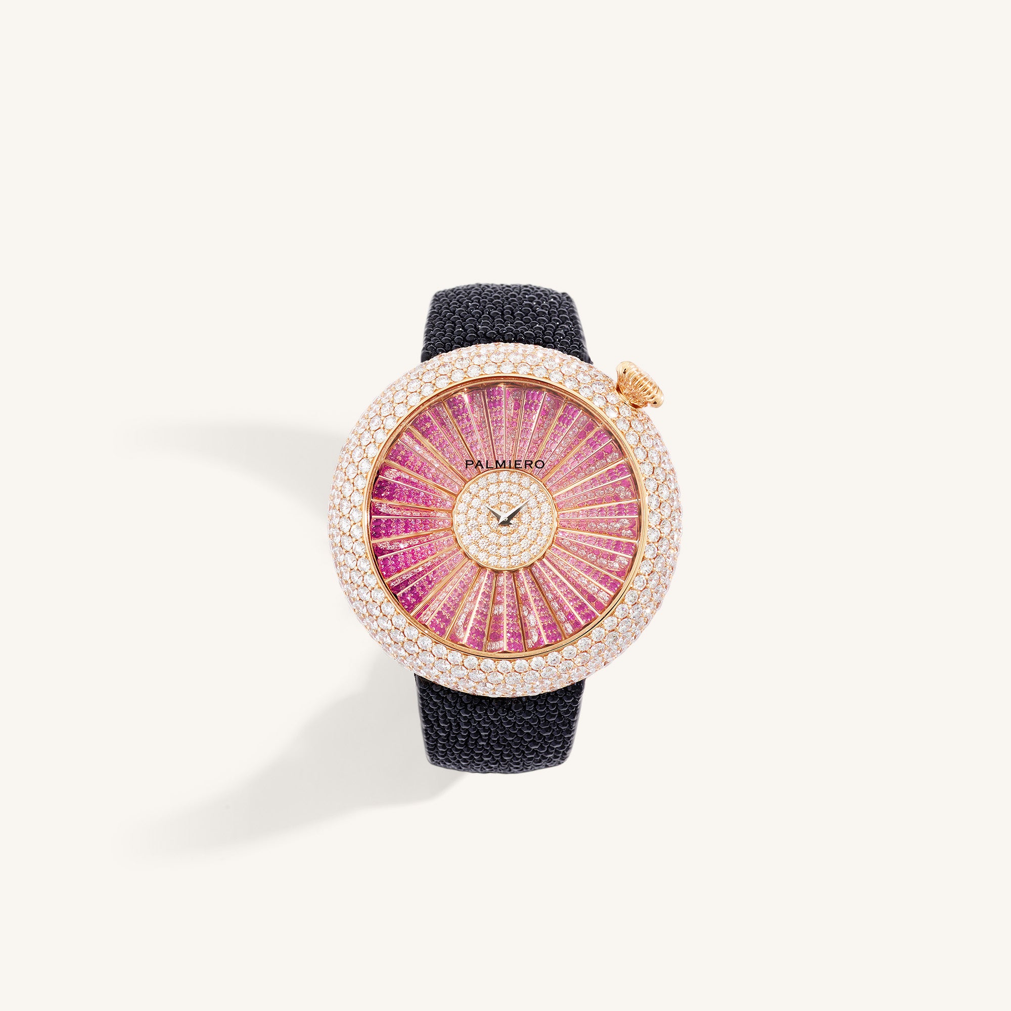 Alter 44mm case watch with pink sapphires and white diamonds