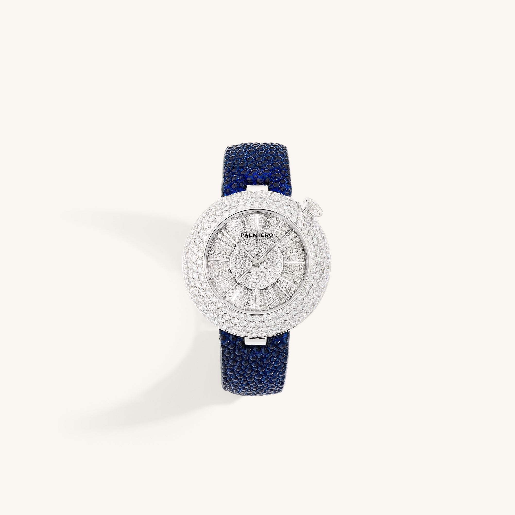 Alter 39mm case watch with blue sapphires and white diamonds