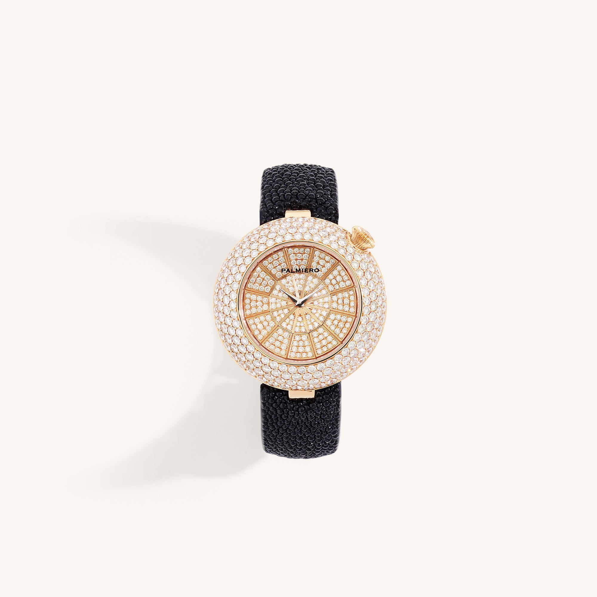 Alter 39mm case watch with pink sapphires and white diamonds