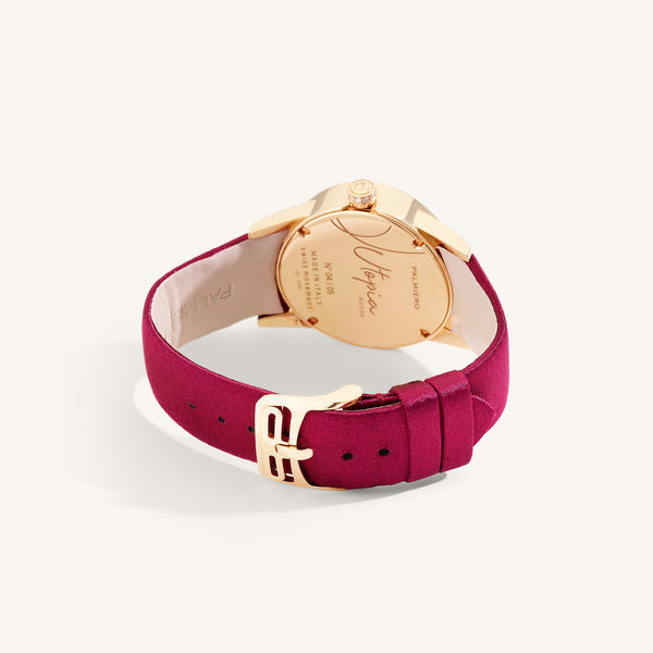 Utopia round watch with gilson opal and white diamonds