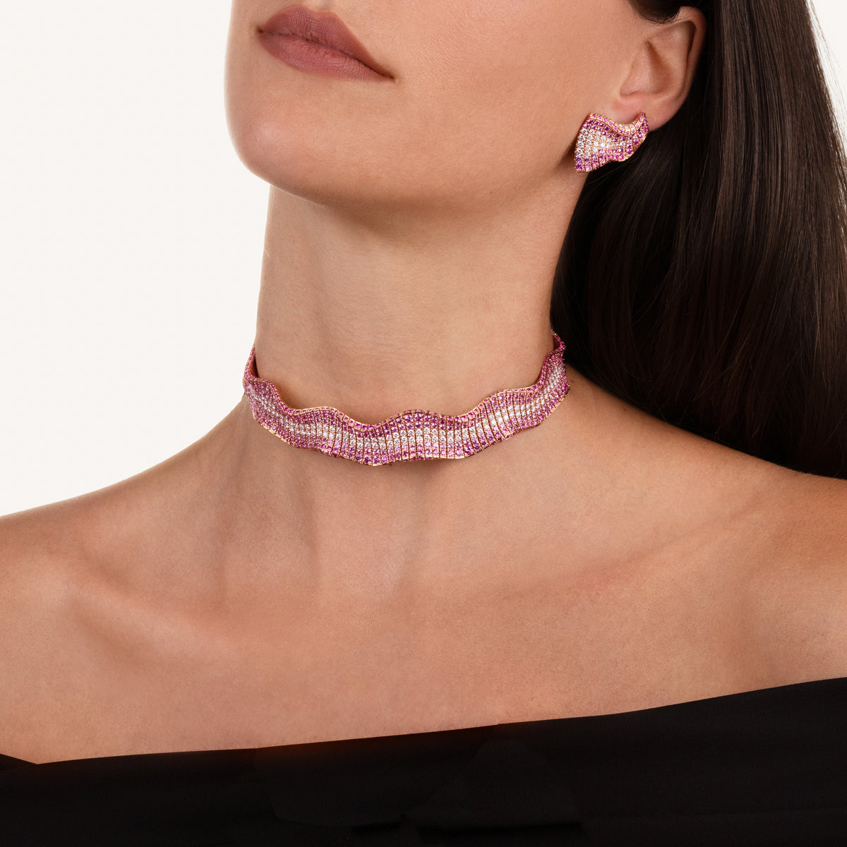 Abissi collier with sapphires