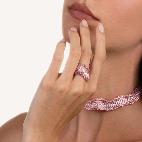 Abissi ring with sapphires