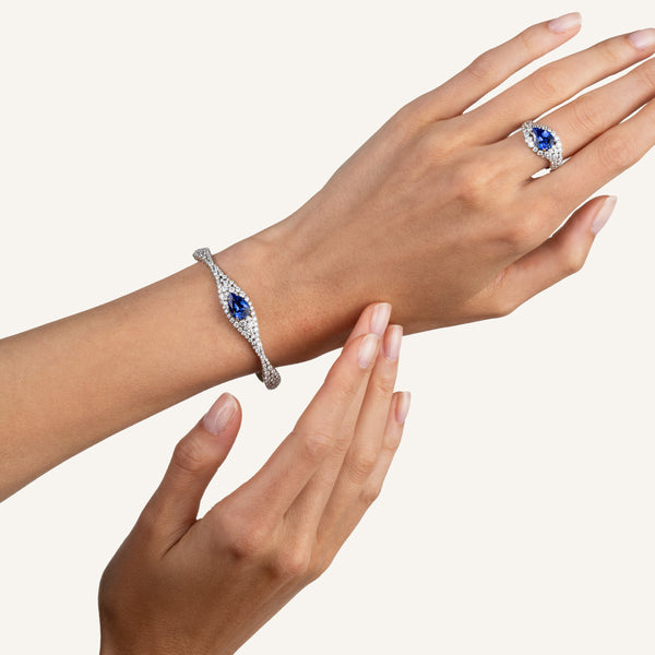 Incanto bangle with tanzanite