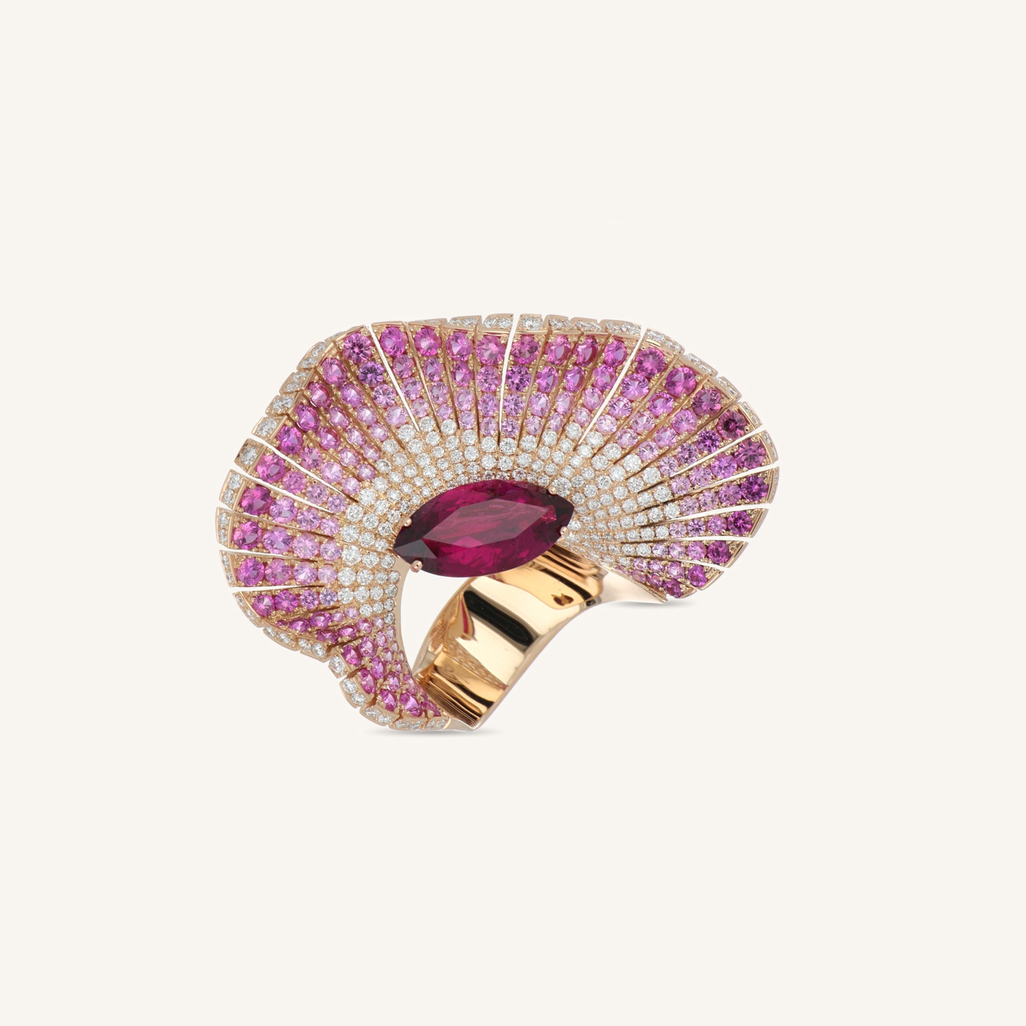 Abissi ring with rubellite