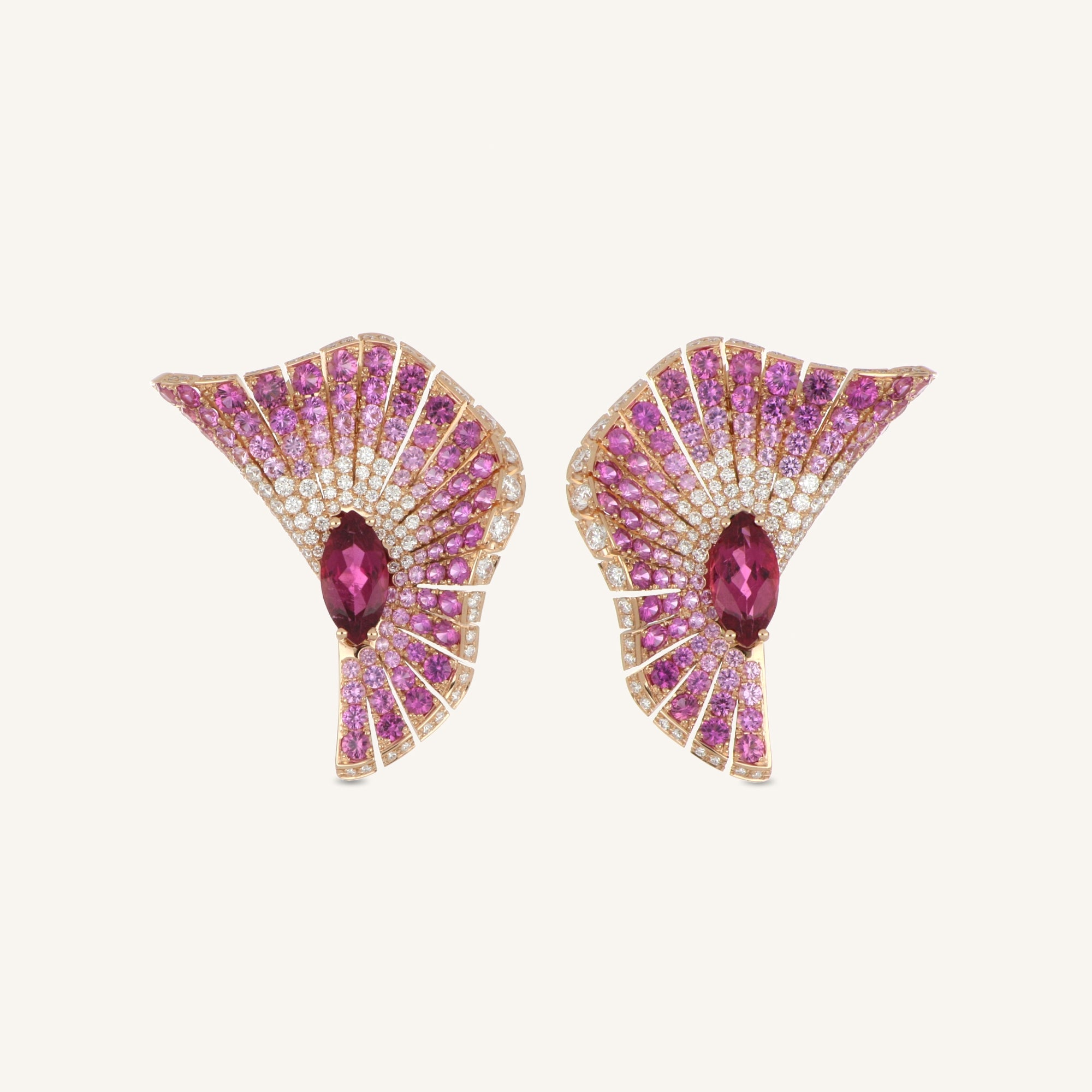 Abissi earrings with rubellites