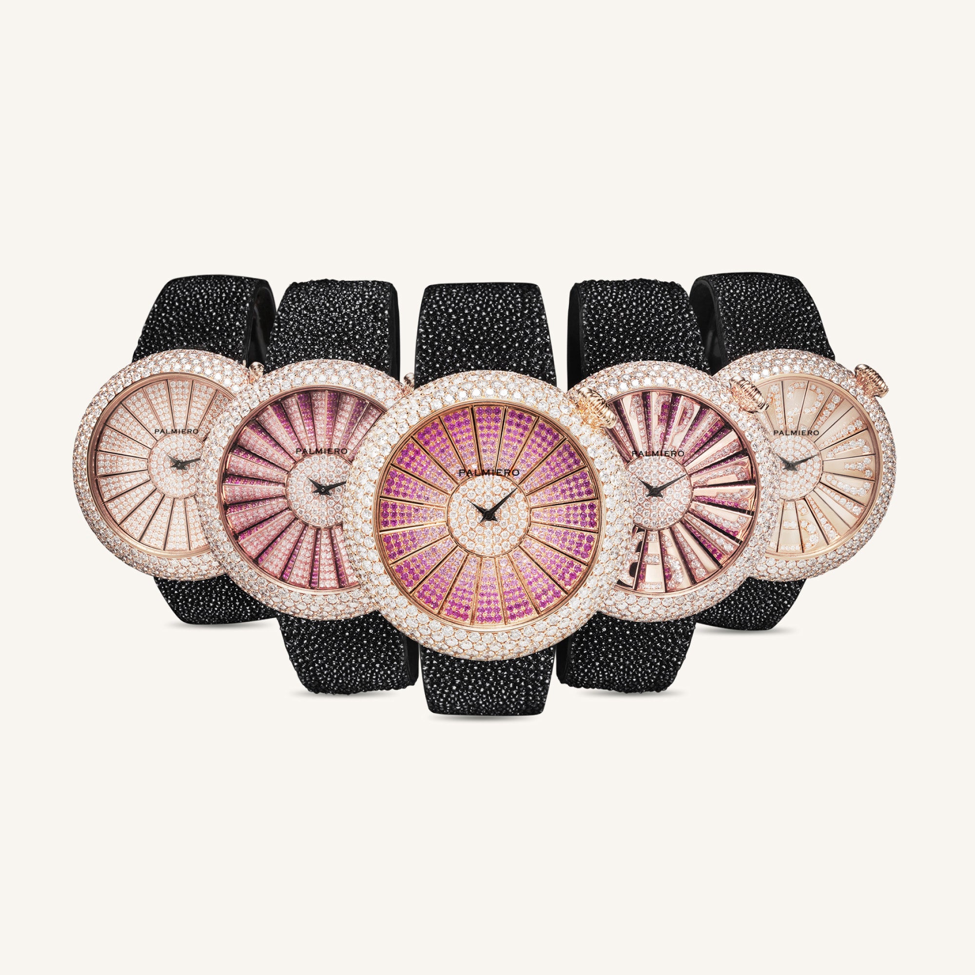 Alter 44mm case watch with pink sapphires and white diamonds