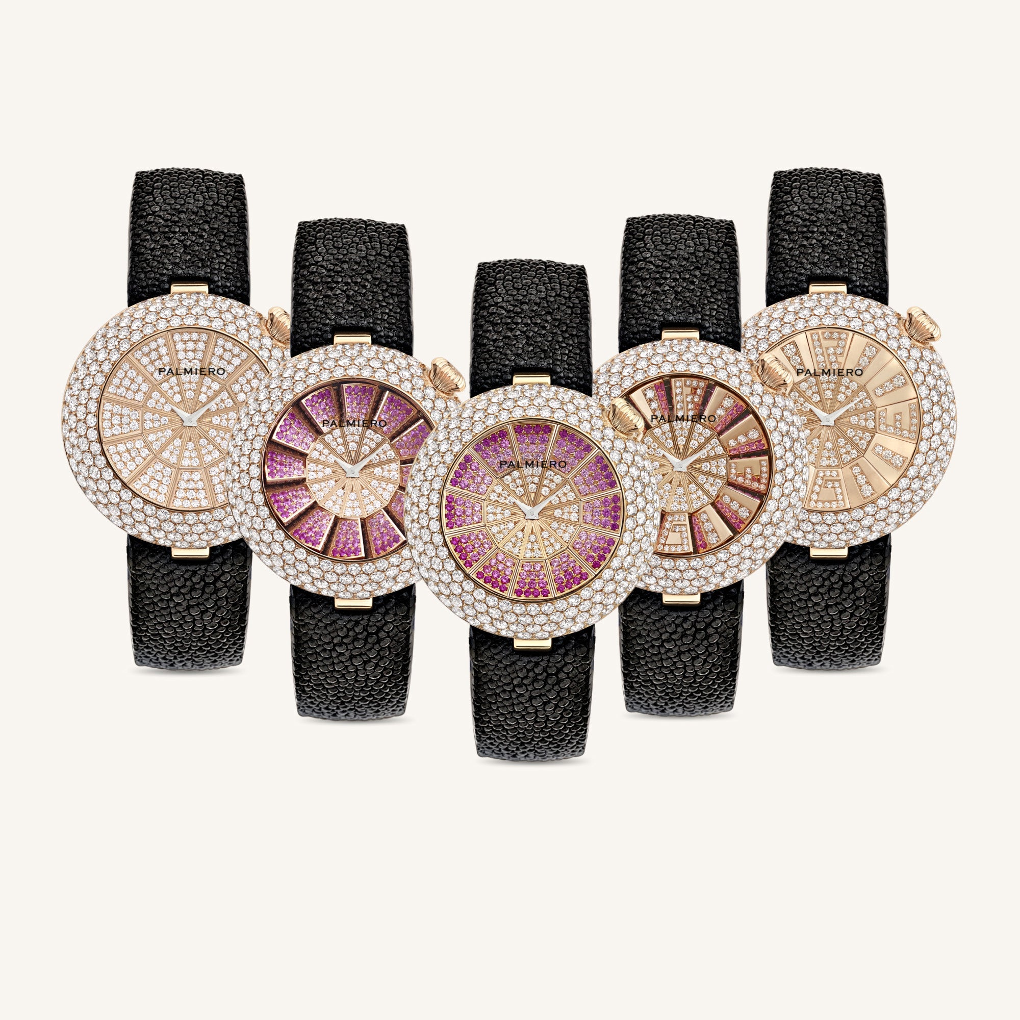 Orologio Alter cassa da 39mm con zaffiri rosa e diamanti bianchi