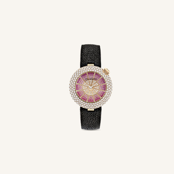 Orologio Alter cassa da 39mm con zaffiri rosa e diamanti bianchi