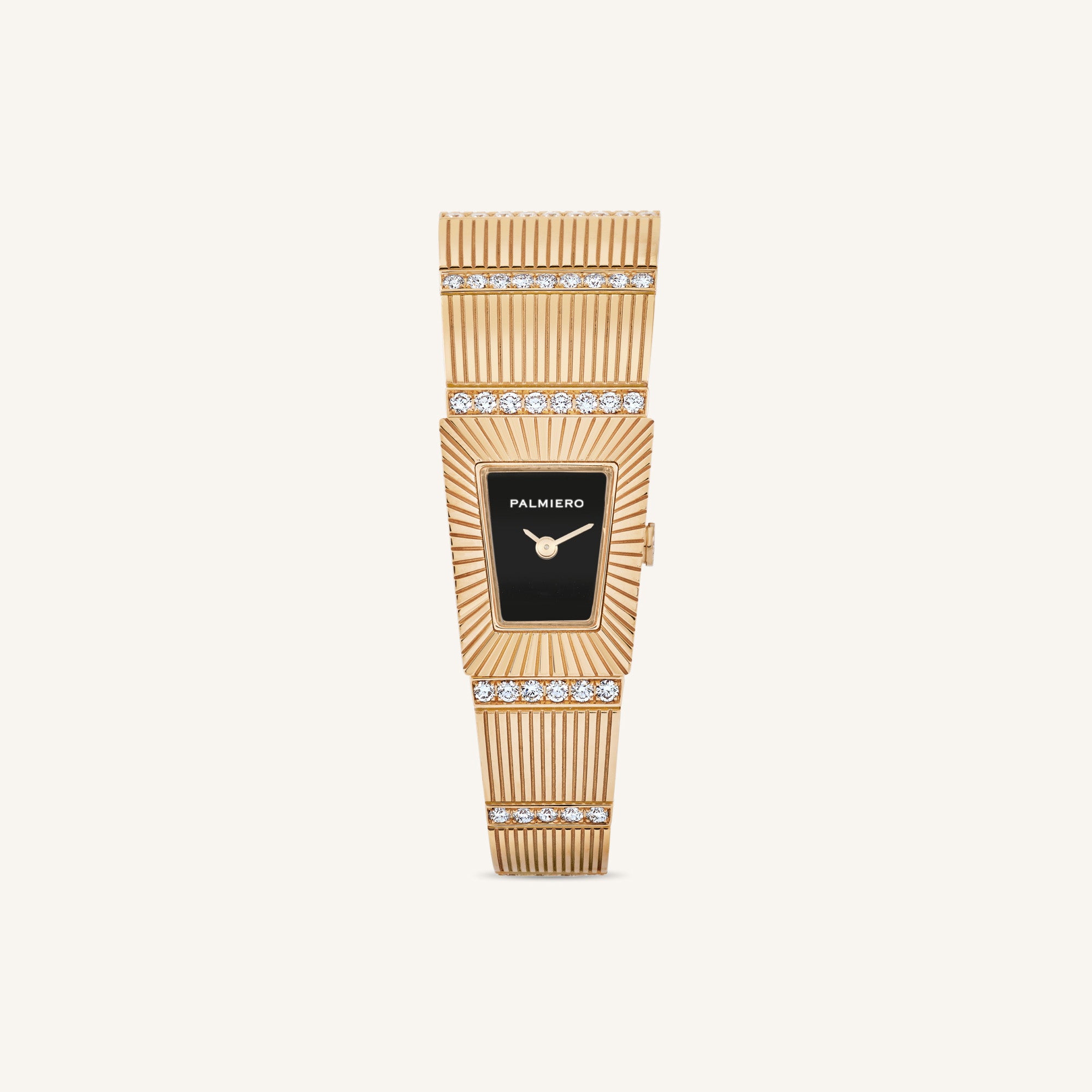 Cleopatra watch with onyx and white diamonds