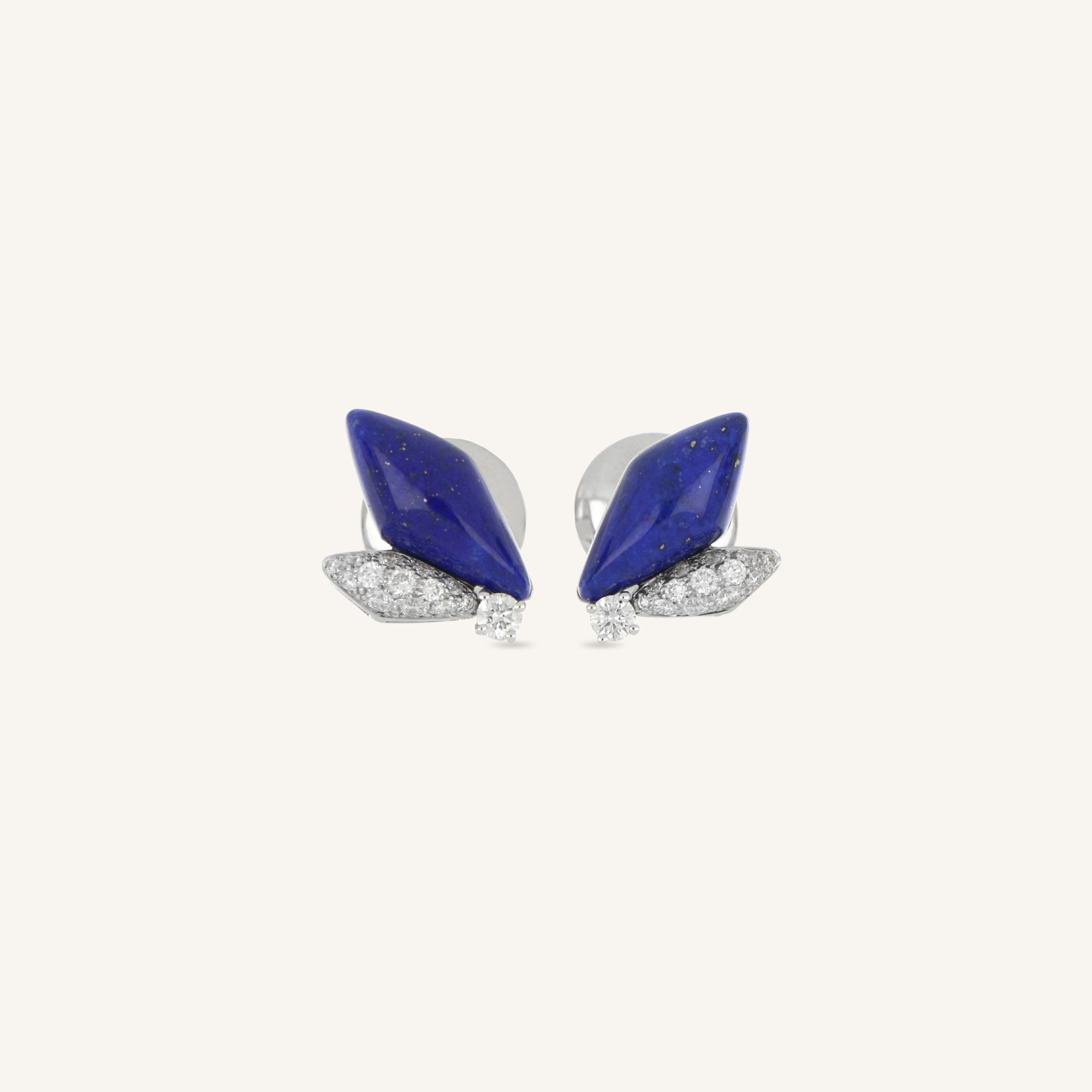 Decò earrings with lapis and white diamonds