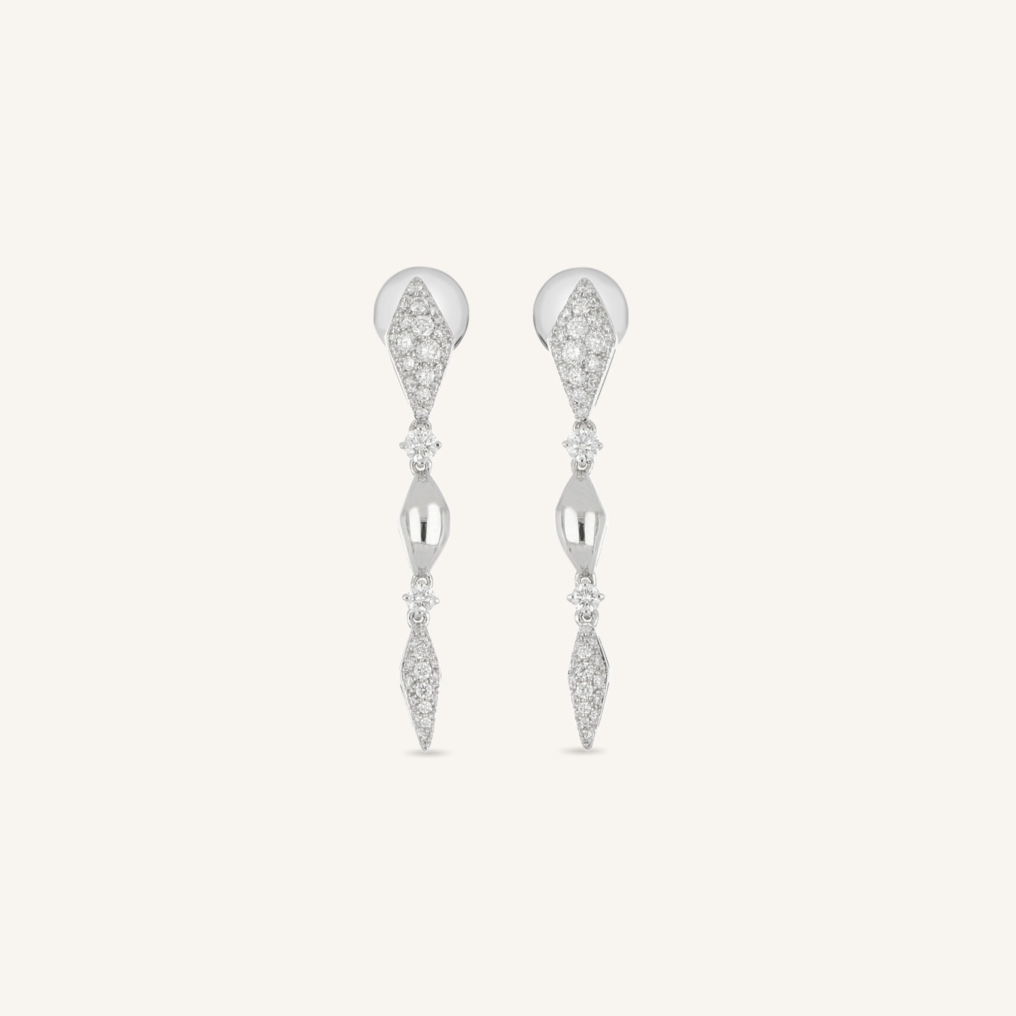 Decò earrings with  white diamonds