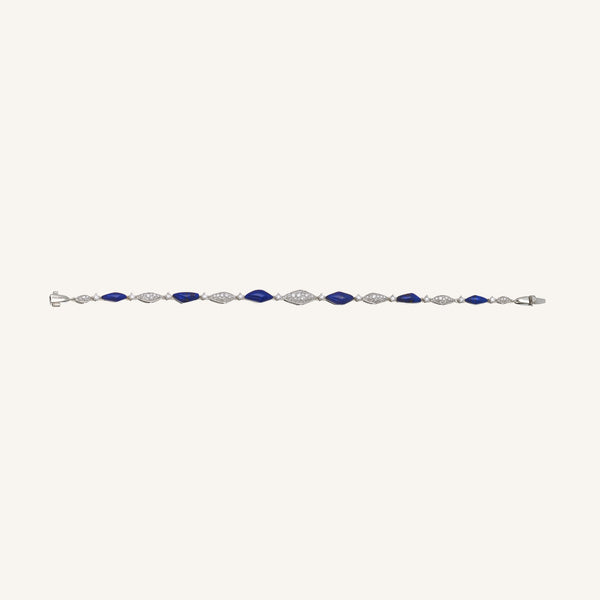 Bracciale Decò con lapis e diamanti bianchi