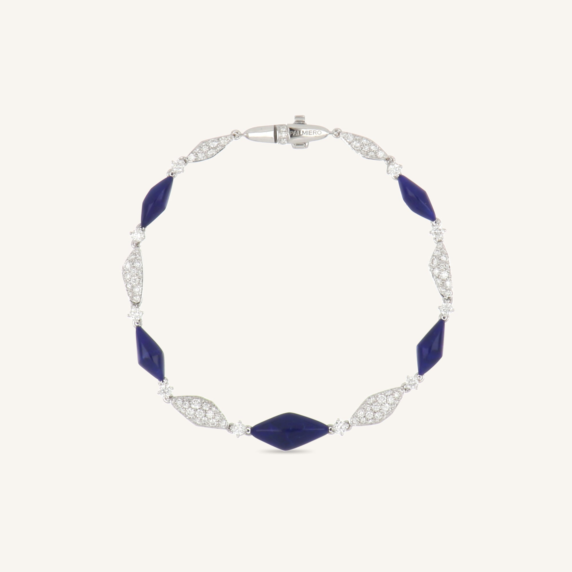 Decò bracelet with lapis and white diamonds