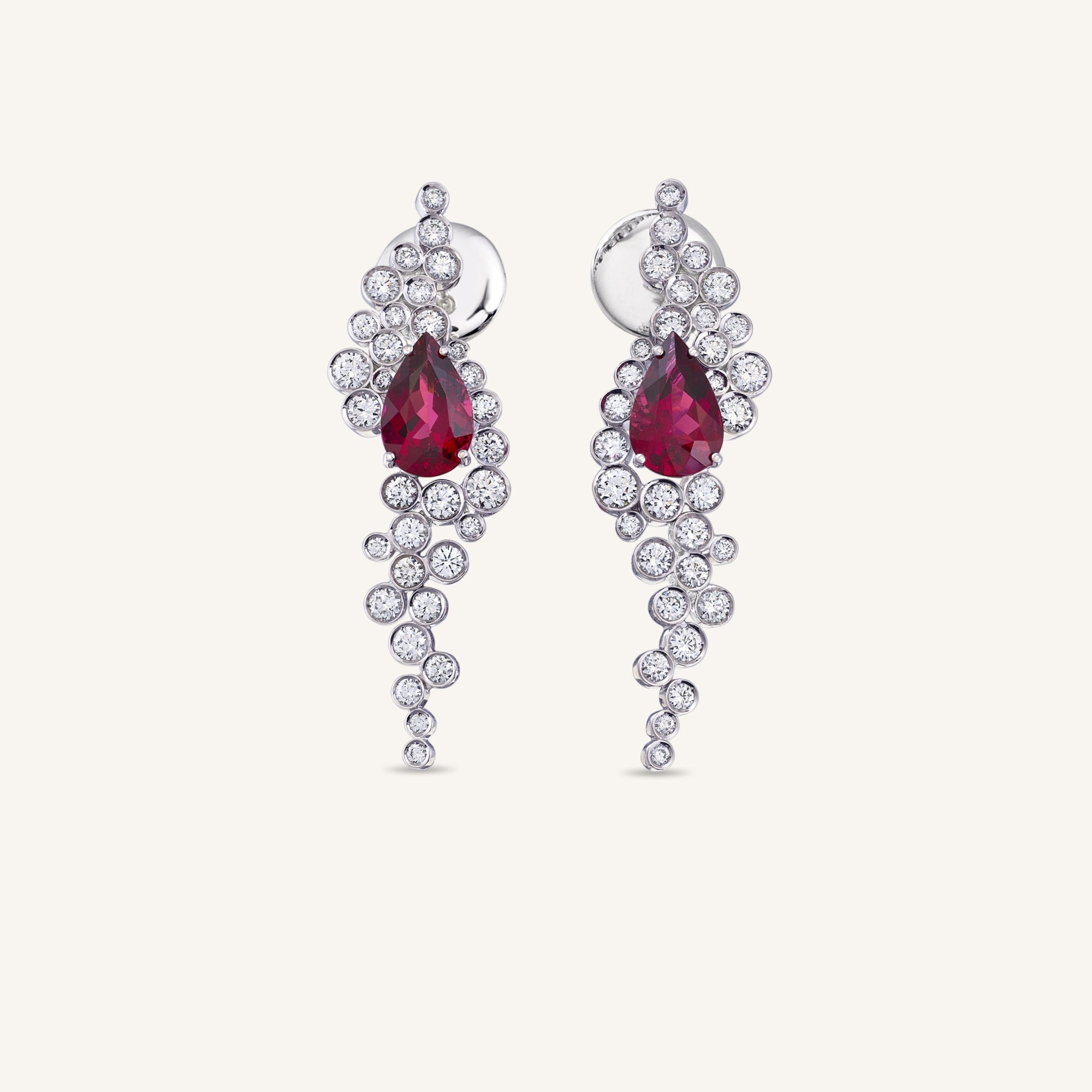 Incanto earrings with rubellite