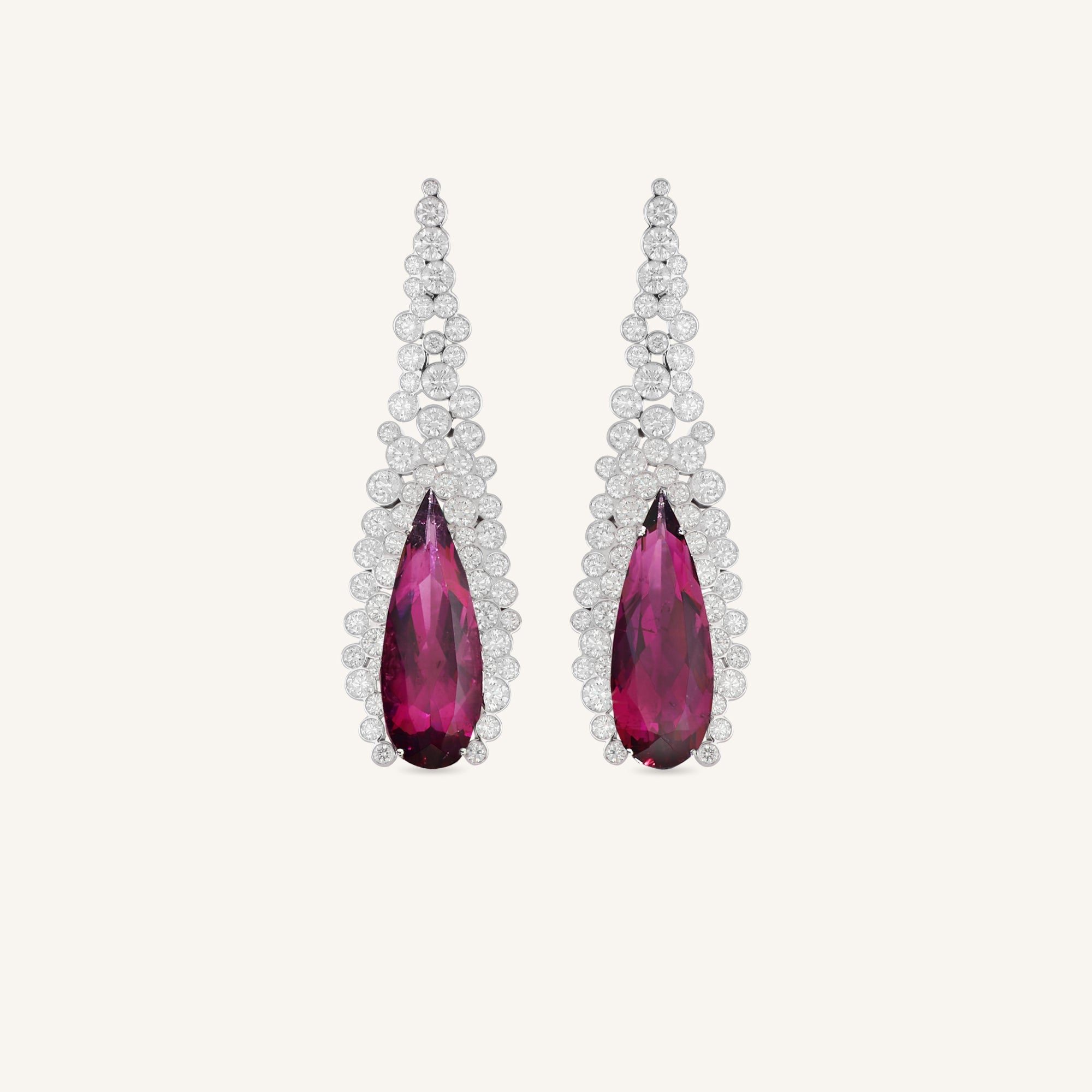 Incanto earrings with rubellite