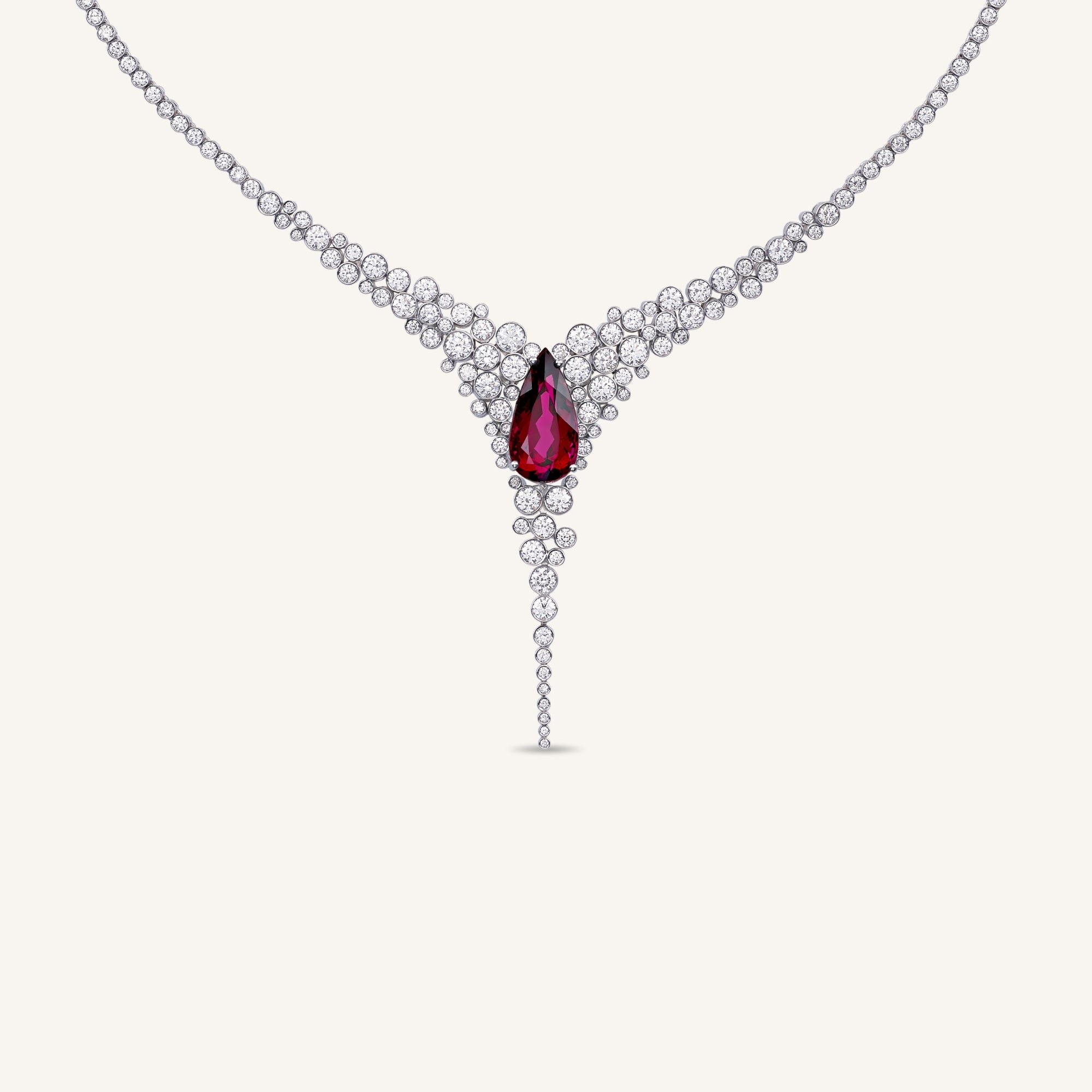 Incanto necklace with rubellite