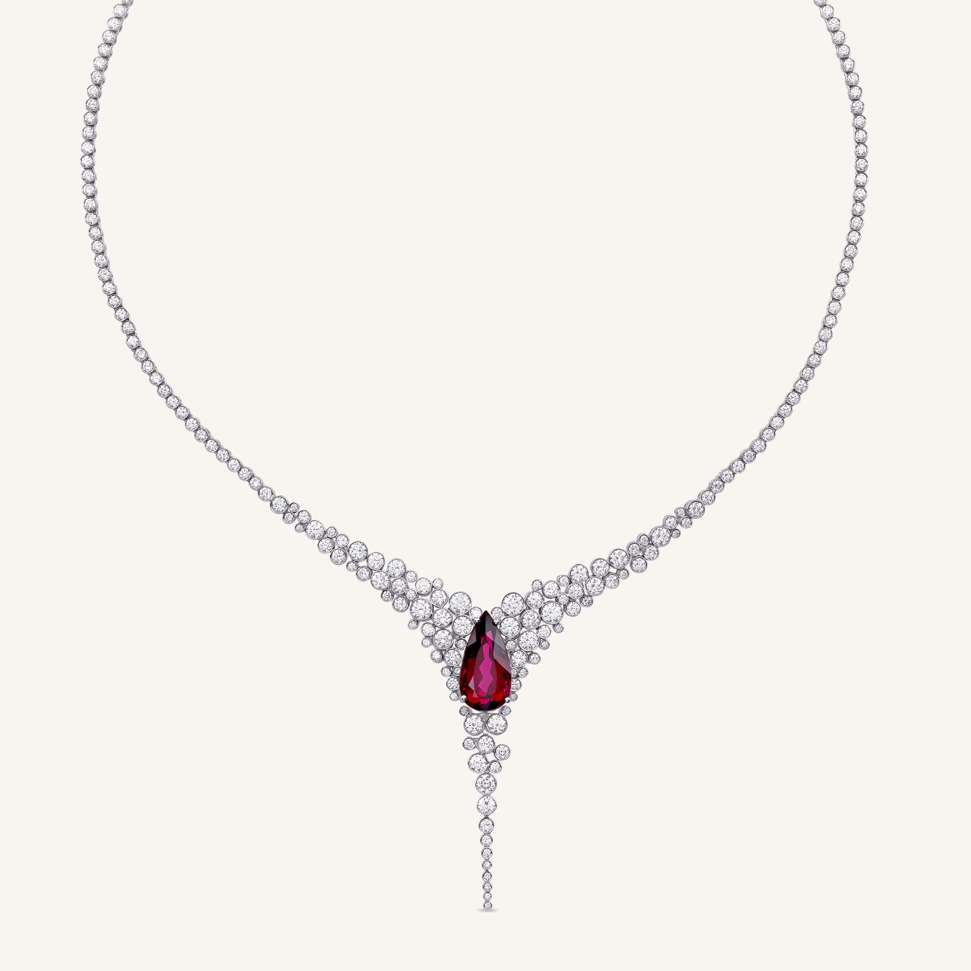 Incanto necklace with rubellite